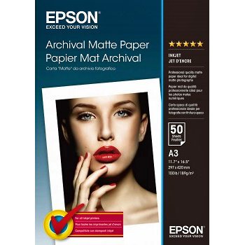 Epson S041344 Archival Matte Paper A3/50 192gr