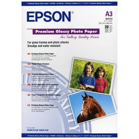 Epson S041315 Premium Glossy Photo Paper A3 / 20 255gr