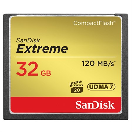 SanDisk Compact Flash CF Extreme 32GB 120MB/s, 85Mb/s UDMA7