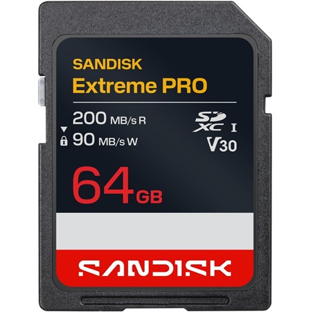 SanDisk SDXC Extreme Pro 64GB 200/90MB/s UHS-I V30