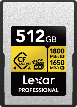 Lexar CFexpress 4.0 Type A 512GB Pro Gold R1800/W1650