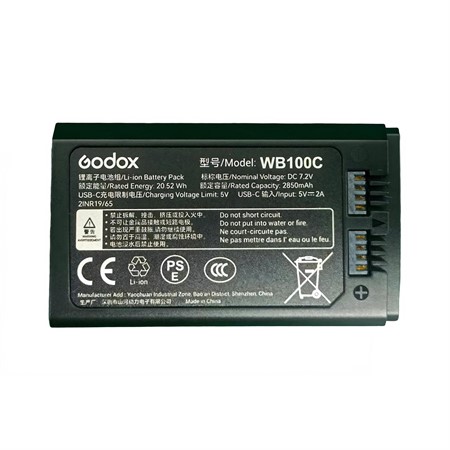 Godox WB100C Lithium-batteri AD100Pro/-II