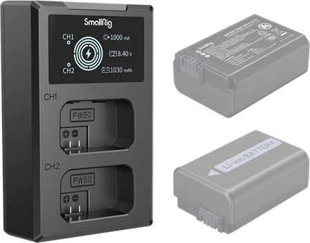 Smallrig 4081 laddare f. Sony NP-FW50-batterier